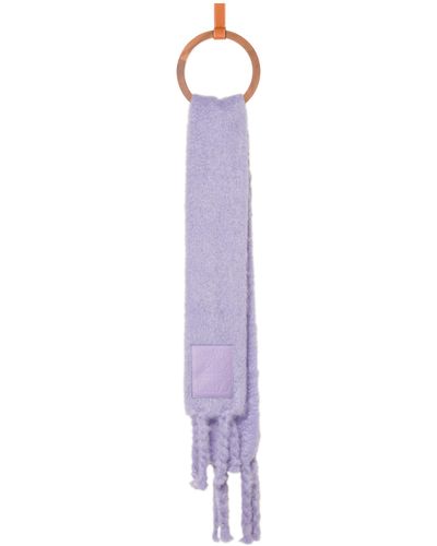 Loewe Scarf In Wool And Mohair - Purple