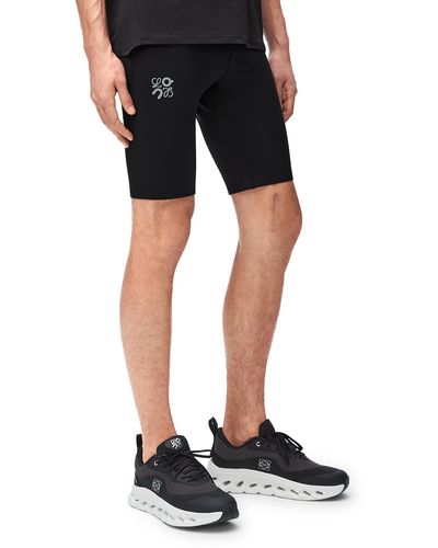 Loewe Luxury Active Shorts In Technical Jersey - Black