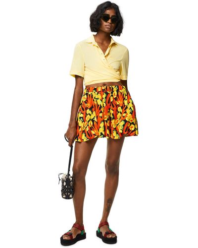 Loewe Luxury Cropped Top In Wool For - Yellow