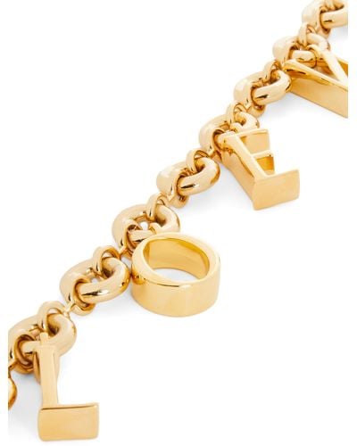 Loewe Luxury Donut Chain Charm In Brass For - Metallic