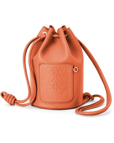 Loewe Luxury Small Sailor Bag In Nappa Calf For Women - Orange