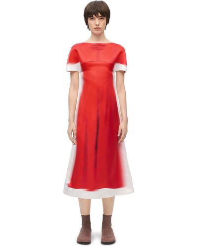 Loewe Luxury Dress In Silk - Red