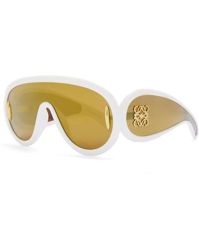 Loewe Wave Mask Sunglasses - White