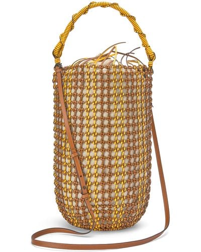 Loewe Luxury Bucket Mesh Bag In Calfskin - Multicolor