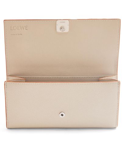 Loewe Luxury Anagram Continental Wallet In Pebble Grain Calfskin