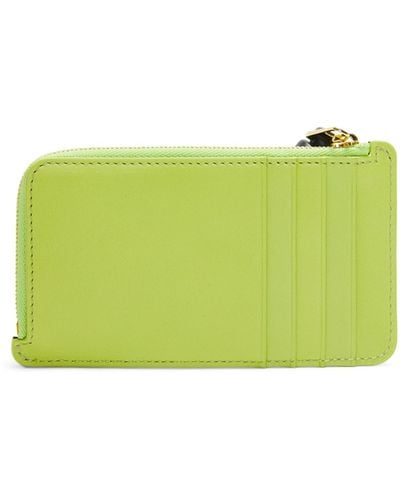 Loewe Knot Leather Card Holder - Green