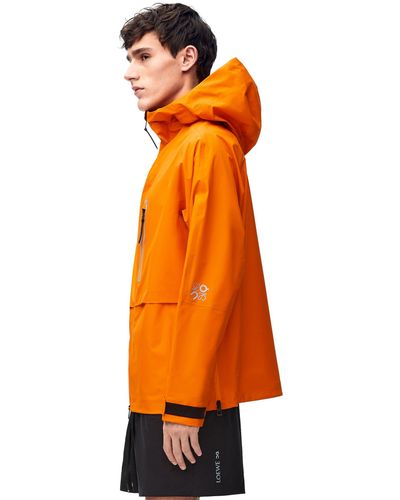 Loewe Luxury Storm Jacket In Technical Shell - Orange