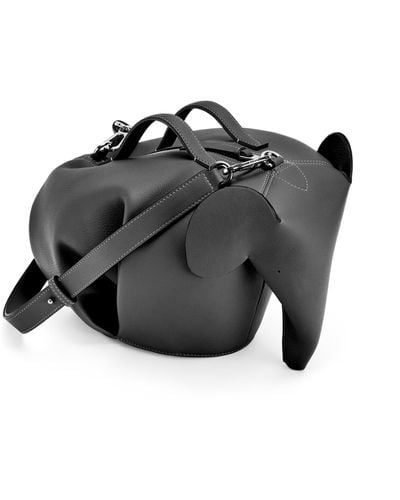 Loewe Luxury Large Elephant Bag In Classic Calfskin - Black