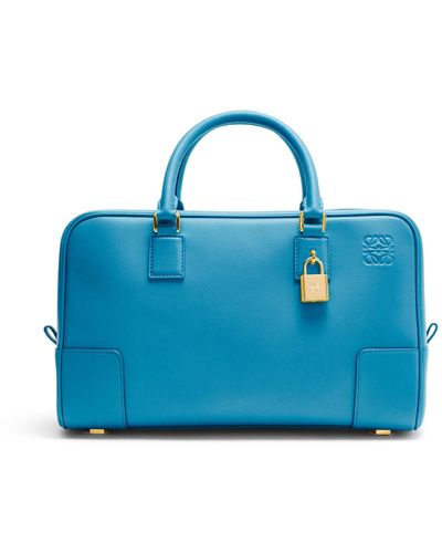 Loewe Luxury Amazona 28 Bag In Nappa Calfskin For Women - Blue