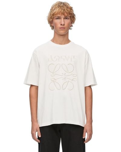 Loewe Loose Fit T-shirt In Cotton - White