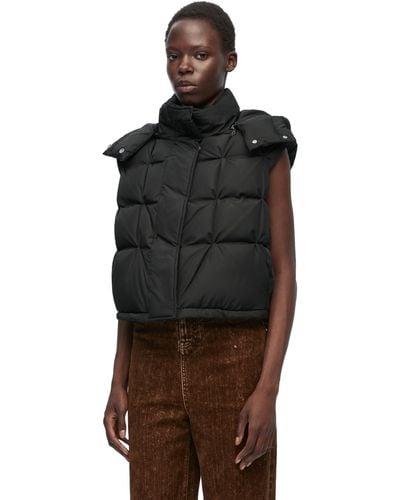 Loewe Luxury Puffer Vest In Nylon - Black