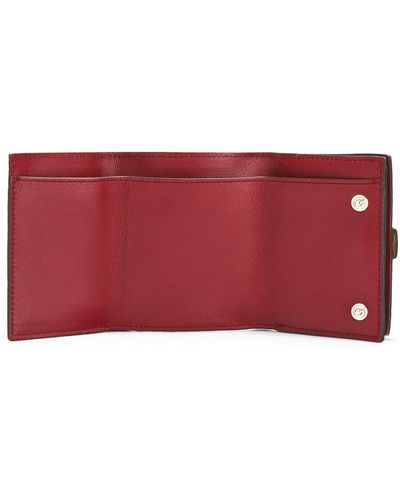 Loewe Trifold Wallet In Soft Grained Calfskin - White