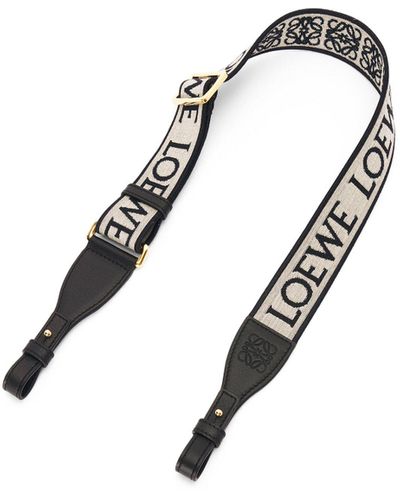 Loewe Luxury Anagram Loop Strap In Jacquard And Calfskin For - Multicolour