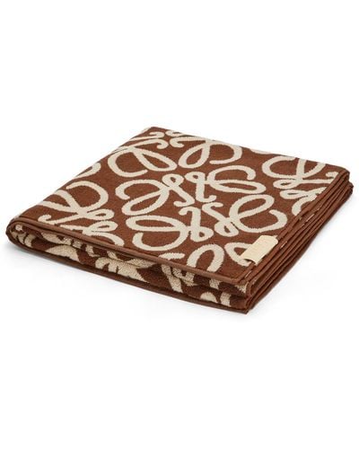 Loewe Towel In Cotton - Brown