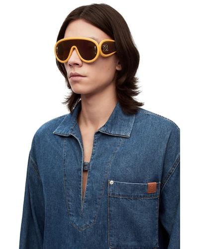 Loewe Luxury Wave Mask Sunglasses - Blue