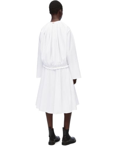 Loewe Luxury Tunic Dress In Cotton - White