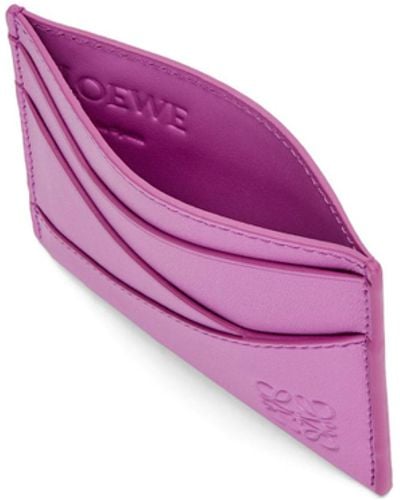 Loewe Luxury Puzzle Plain Cardholder In Classic Calfskin - Pink
