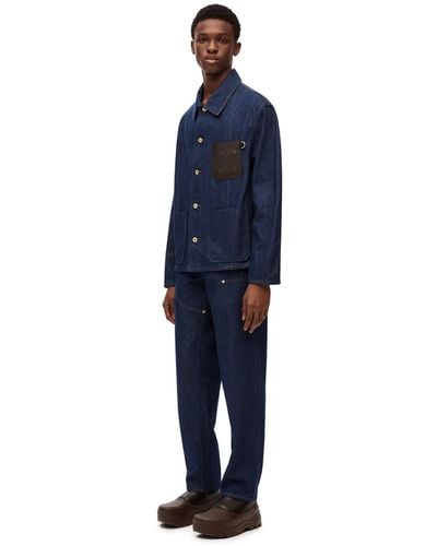 Loewe Workwear Jacket In Denim - Blue