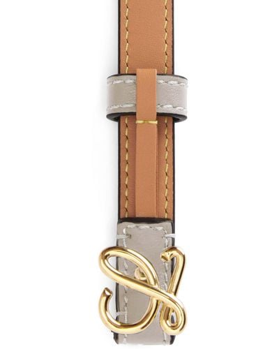Loewe Luxury Belt In Smooth Calfskin - Metallic