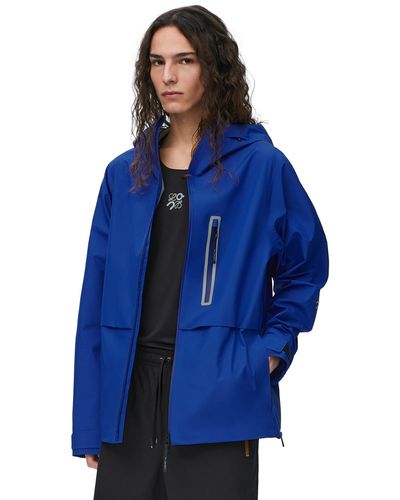 Loewe Luxury Storm Jacket In Technical Shell - Blue