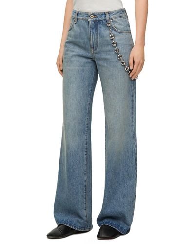 Loewe Baggy Mid-rise Chain Jeans - Blue