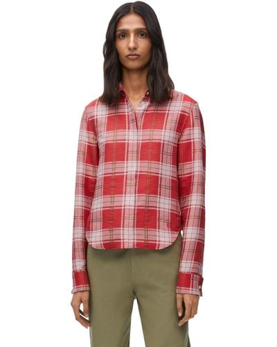 Loewe Luxury Shirt In Cotton And Silk For - Red