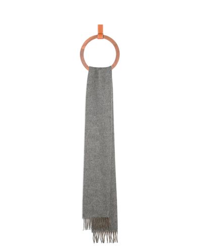 Loewe Luxury Scarf In Wool And Cashmere - White