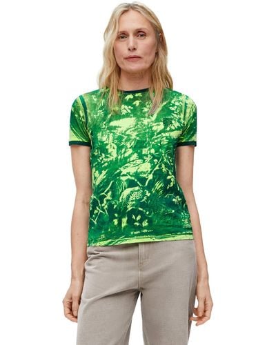 Loewe Luxury Slim Fit T-shirt In Cotton - Green
