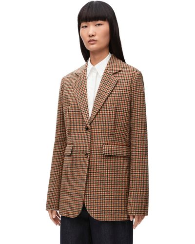 Loewe Luxury Jacket In Wool - Brown