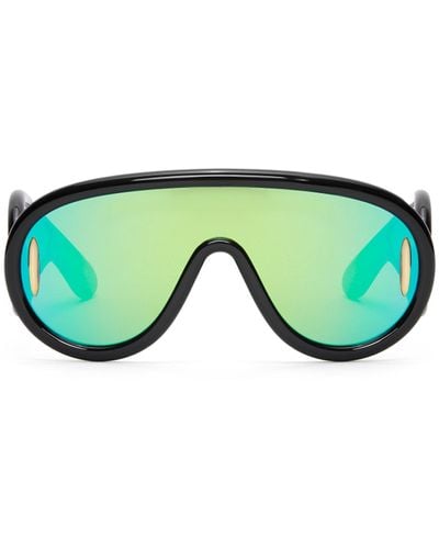 Loewe Wave Mask Sunglasses - Green