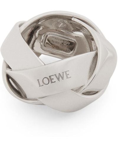 Loewe Luxury Chunky Nest Ring In Sterling Silver For - White