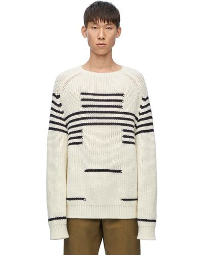 Loewe Luxury Sweater In Wool Blend - Natural