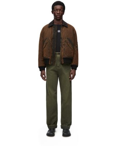 Loewe Bomber Jacket In Technical Cotton - Multicolour