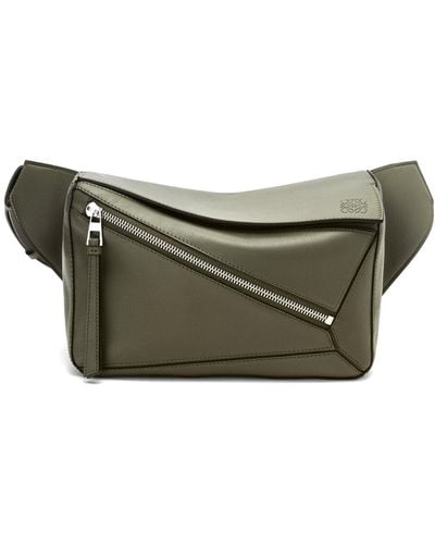 Loewe Luxury Small Puzzle Bumbag In Classic Calfskin - Green