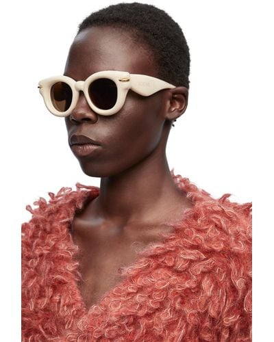 Loewe Luxury Inflated Round Sunglasses In Nylon - Black