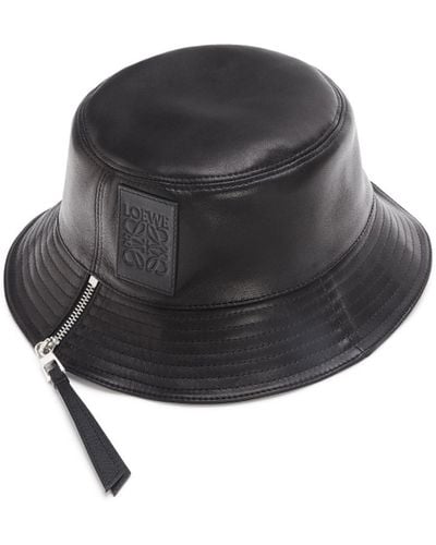 Loewe Leather Fisherman Bucket Hat - Black