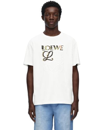 Loewe Luxury Relaxed Fit T-shirt In Cotton - White