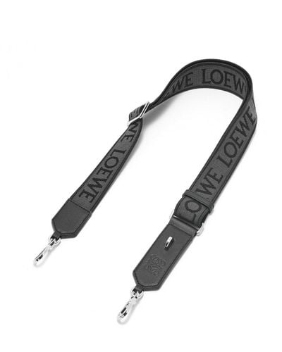 Loewe D-ring Strap In Anagram Jacquard And Calfskin - Multicolour