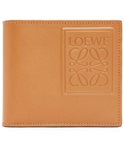 Loewe Luxury Bifold Coin Wallet In Silk Calfskin For - White
