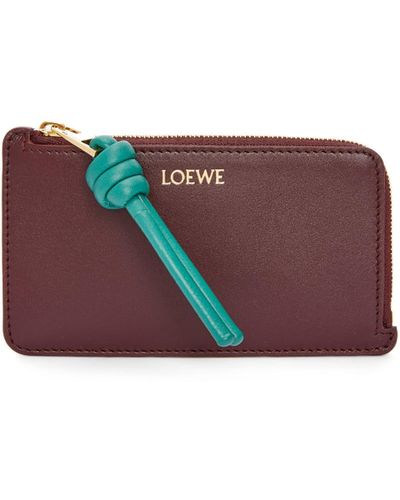 Loewe Knot Coin Cardholder In Shiny Nappa Calfskin - Multicolour