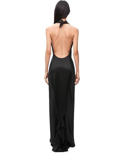 Loewe Luxury Scarf Dress In Silk - Black