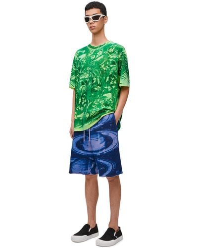 Loewe Shorts In Cotton - Green