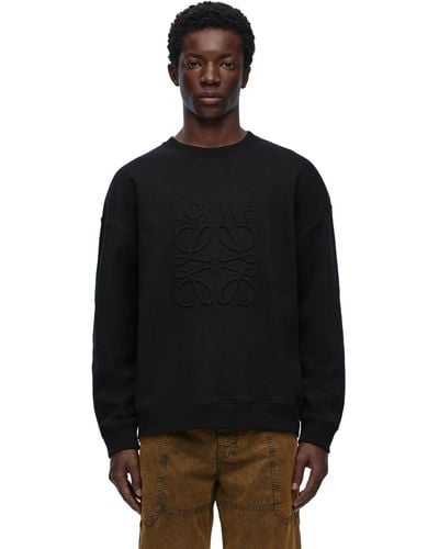 Loewe Relaxed Fit Sweatshirt In Cotton - Black