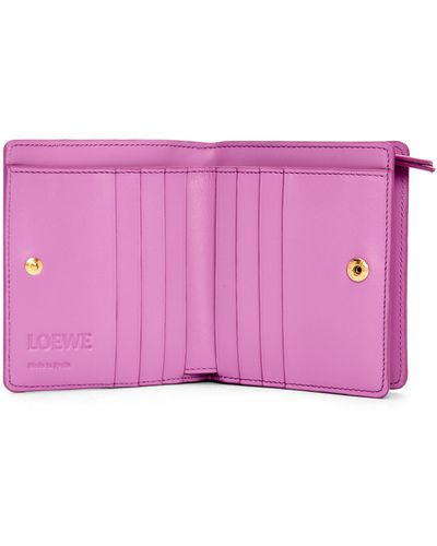 Loewe Womens Nude/citronelle Compact Zipped Leather Wallet