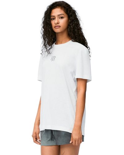 Loewe Luxury Active T-shirt In Technical Jersey - White