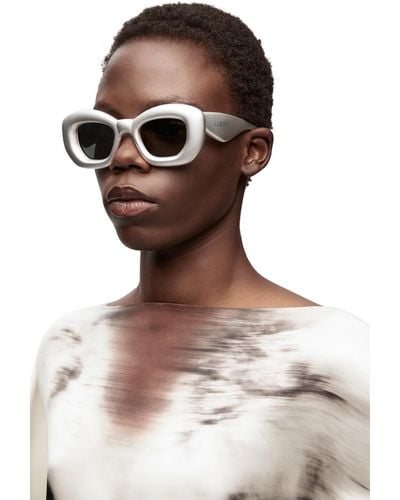 Loewe Luxury Inflated Butterfly Sunglasses In Nylon - White