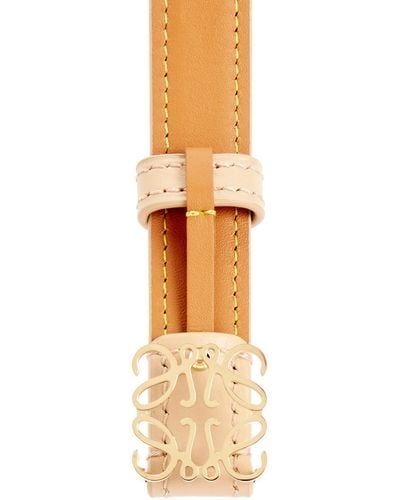 Loewe Women's Luxury a Padlock Belt in Smooth Calfskin - White - Belts