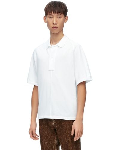 Loewe Luxury Polo In Cotton - White