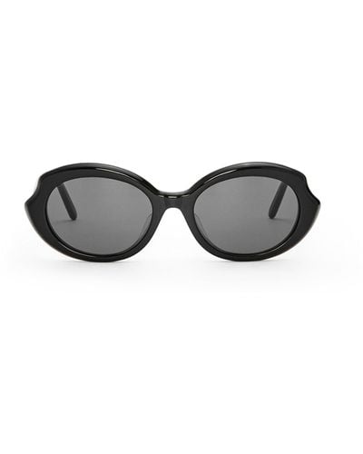 Loewe Mini Oval Slim Sunglasses - Black