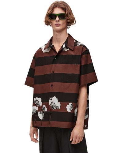 Loewe Luxury Short Sleeve Shirt In Cotton And Silk - Multicolor